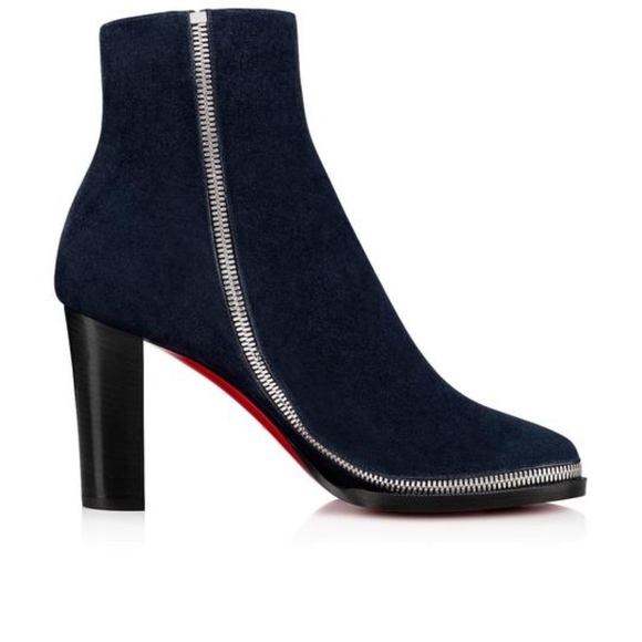 Christian Louboutin | Shoes | Louboutin Navy Telezip  Louboutin Navy Telezip Boots/Booties